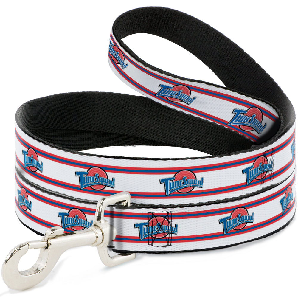 Dog Leash - Space Jam TUNE SQUAD Logo Stripe White/Red/Blue 