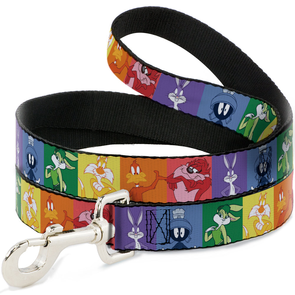 Dog Leash - Looney Tunes 6-Character Pose Pride Blocks Multi Color