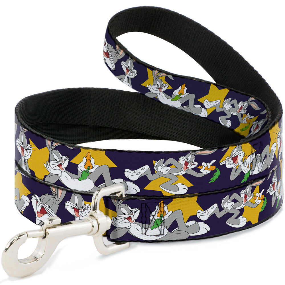 Dog Leash - Bugs Bunny Poses/Stars Navy 