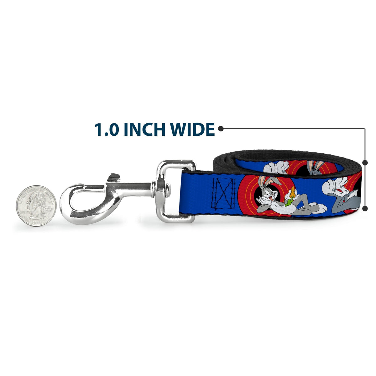 Dog Leash - BUGS BUNNY w/Bugs Poses Blue 