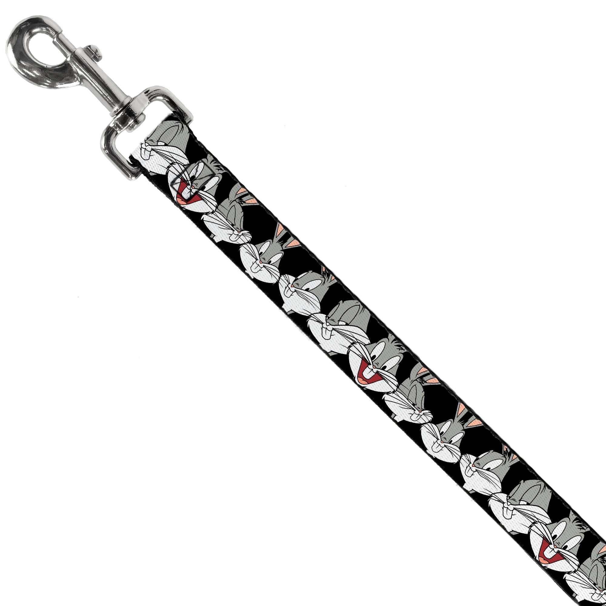 Dog Leash - Bugs Bunny CLOSE-UP Expressions Black 