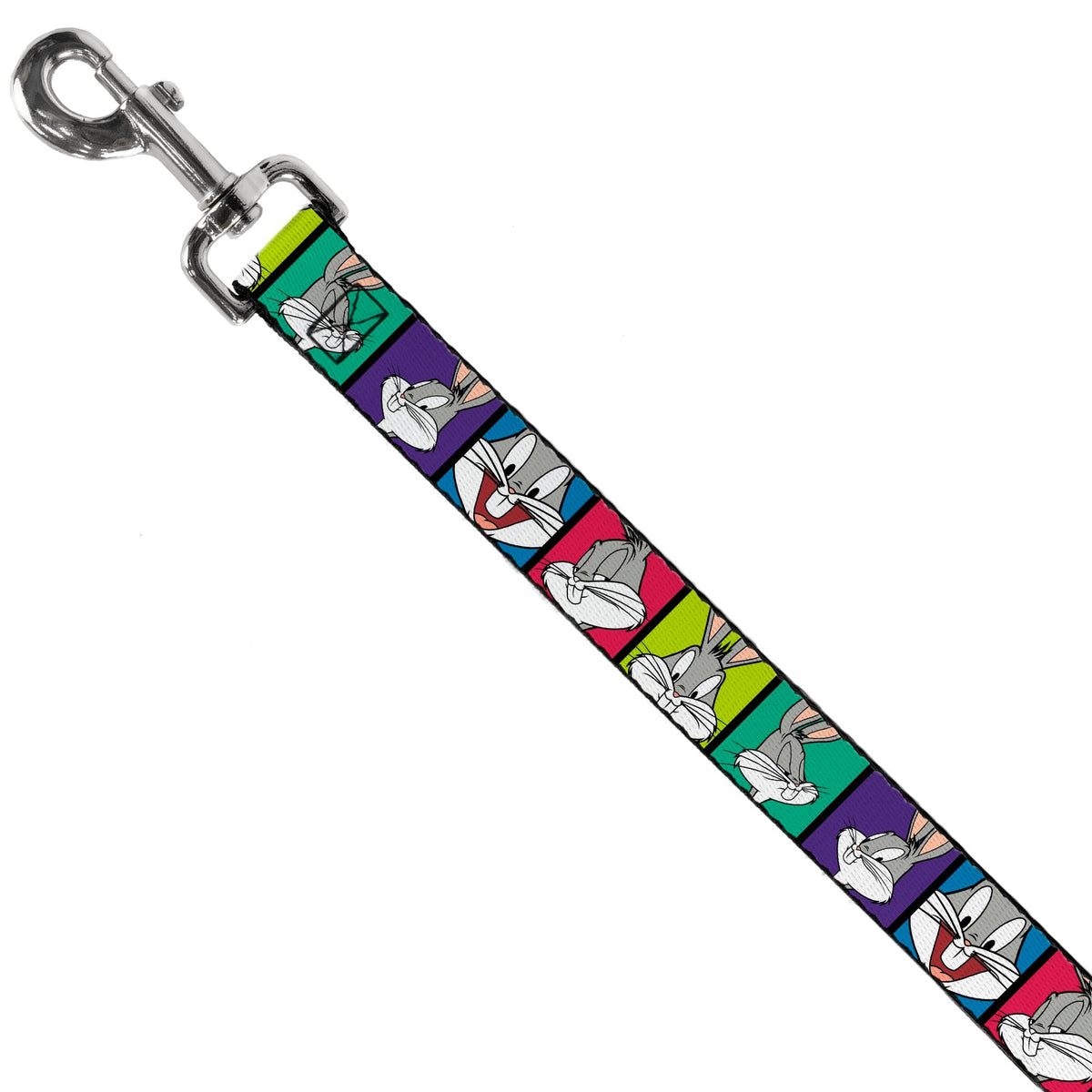 Dog Leash - Bugs Bunny Expression Blocks Multi Color 
