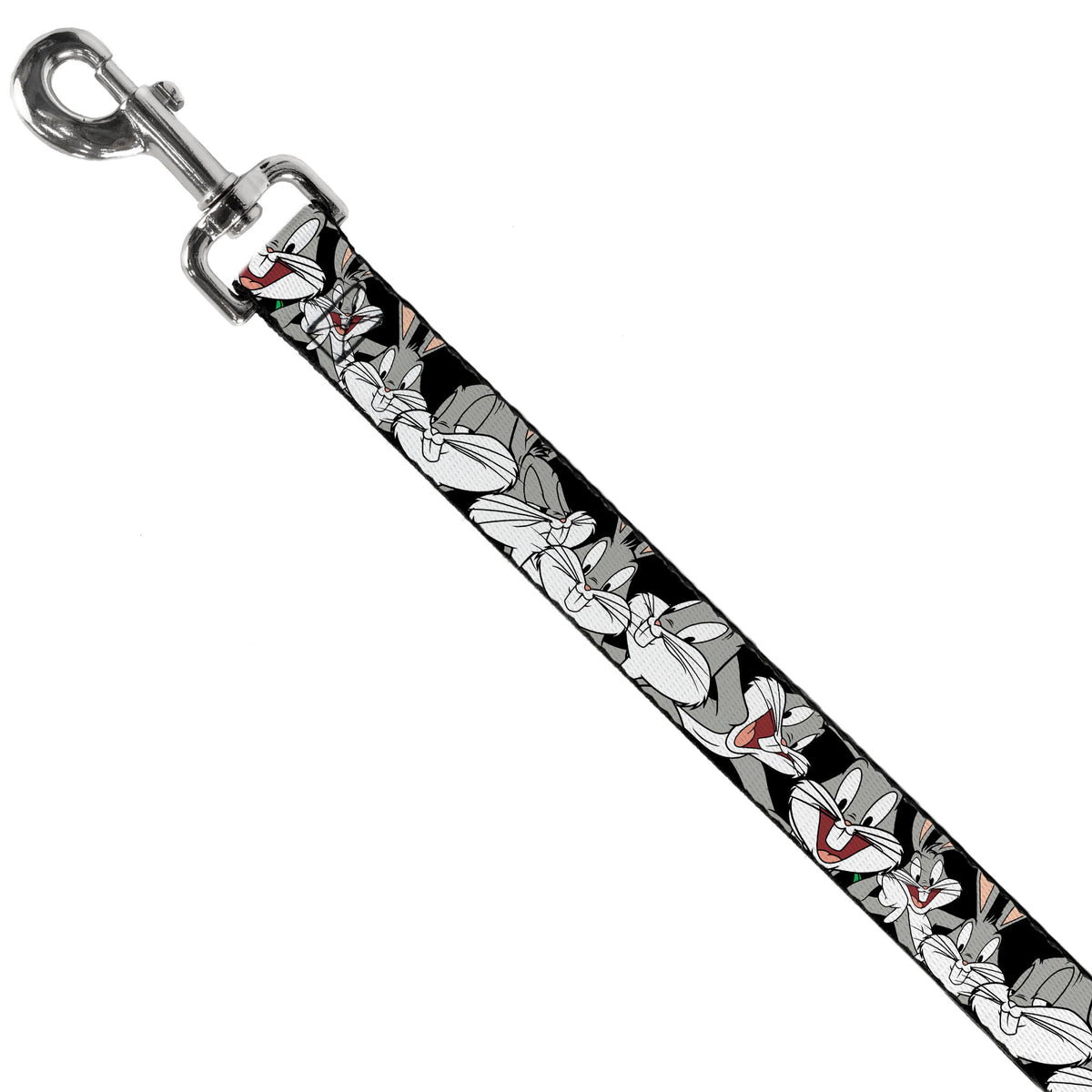Dog Leash - Bugs Bunny CLOSE-UP Poses Black 