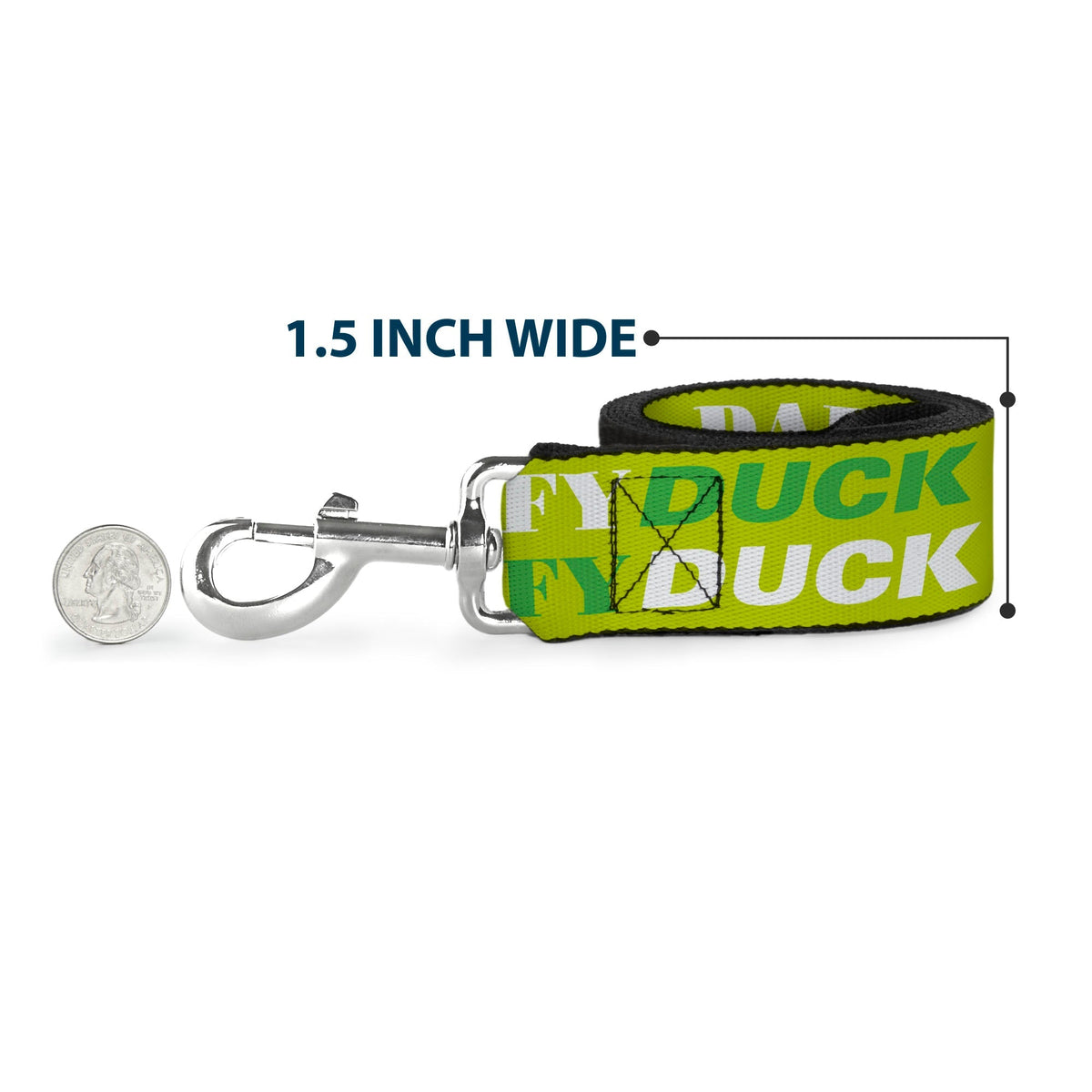 Dog Leash - DAFFY DUCK w/Face CLOSE-UP Greens 