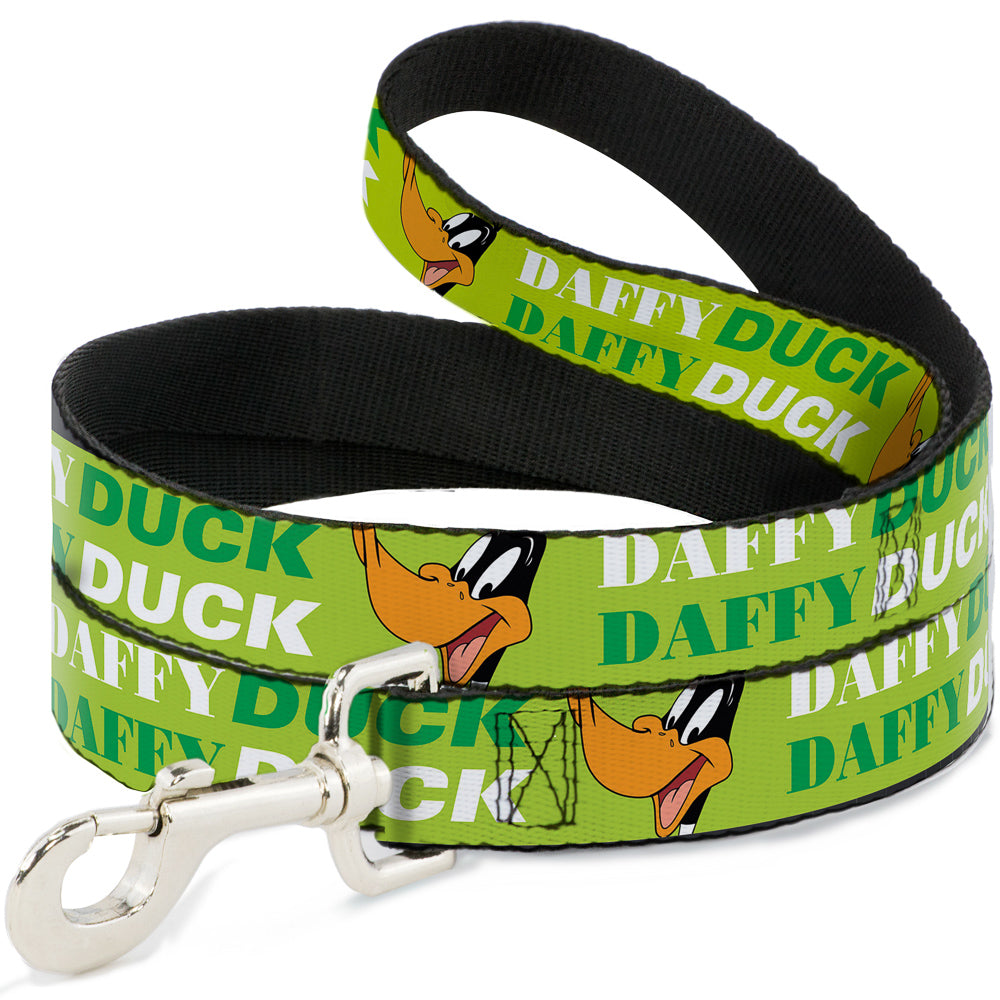 Dog Leash - DAFFY DUCK w/Face CLOSE-UP Greens 