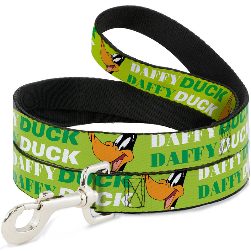 Dog Leash - DAFFY DUCK w/Face CLOSE-UP Greens 