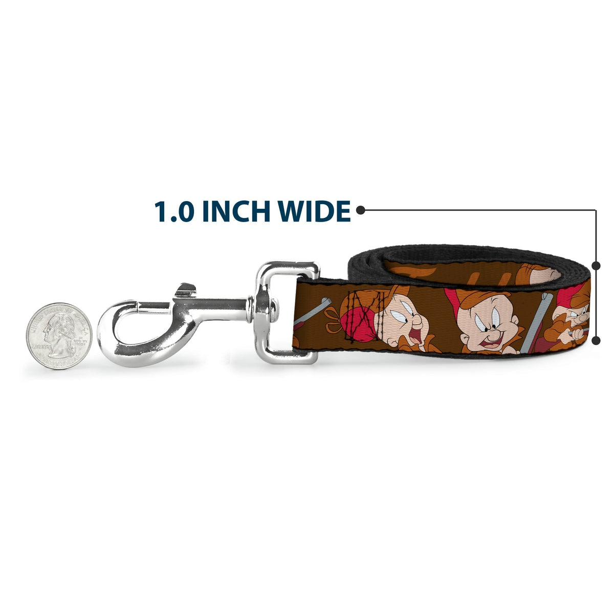 Dog Leash - ELMER FUDD w/Poses Browns 