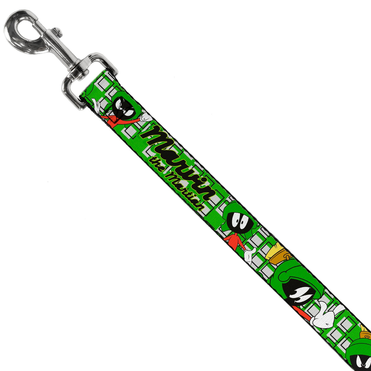Dog Leash - MARVIN THE MARTIAN w/Poses White/Green 