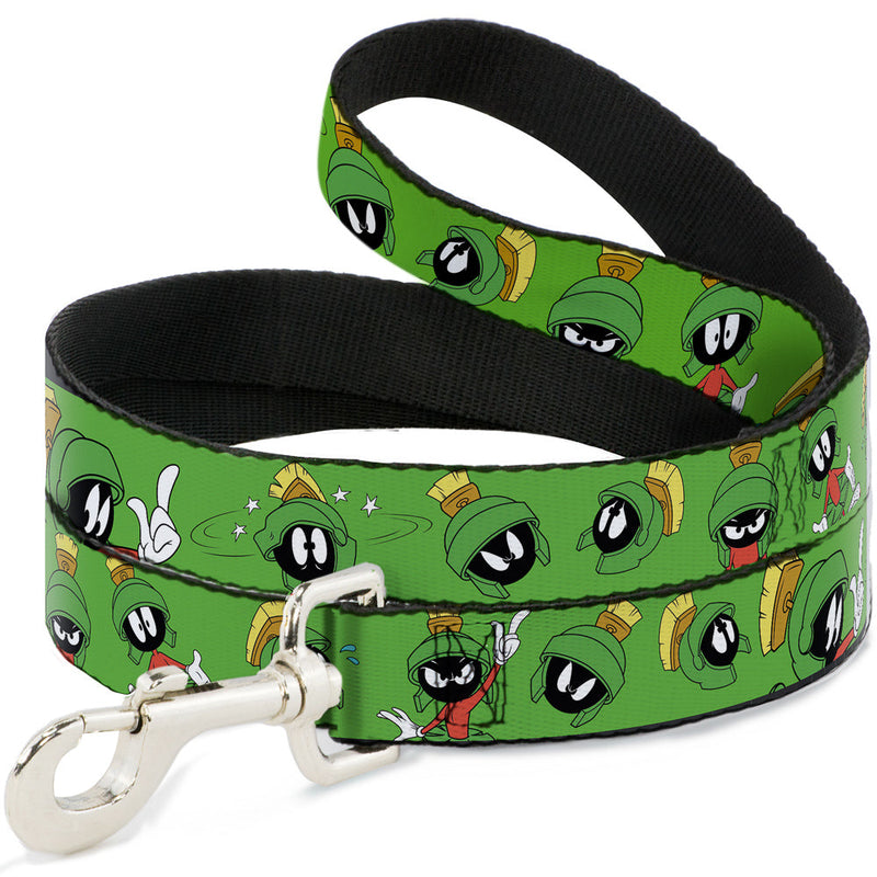 Dog Leash - MARVIN THE MARTIAN w/Poses/Expressions Green 