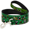 Dog Leash - Marvin the Martian & K-9 Poses/Clovers Greens