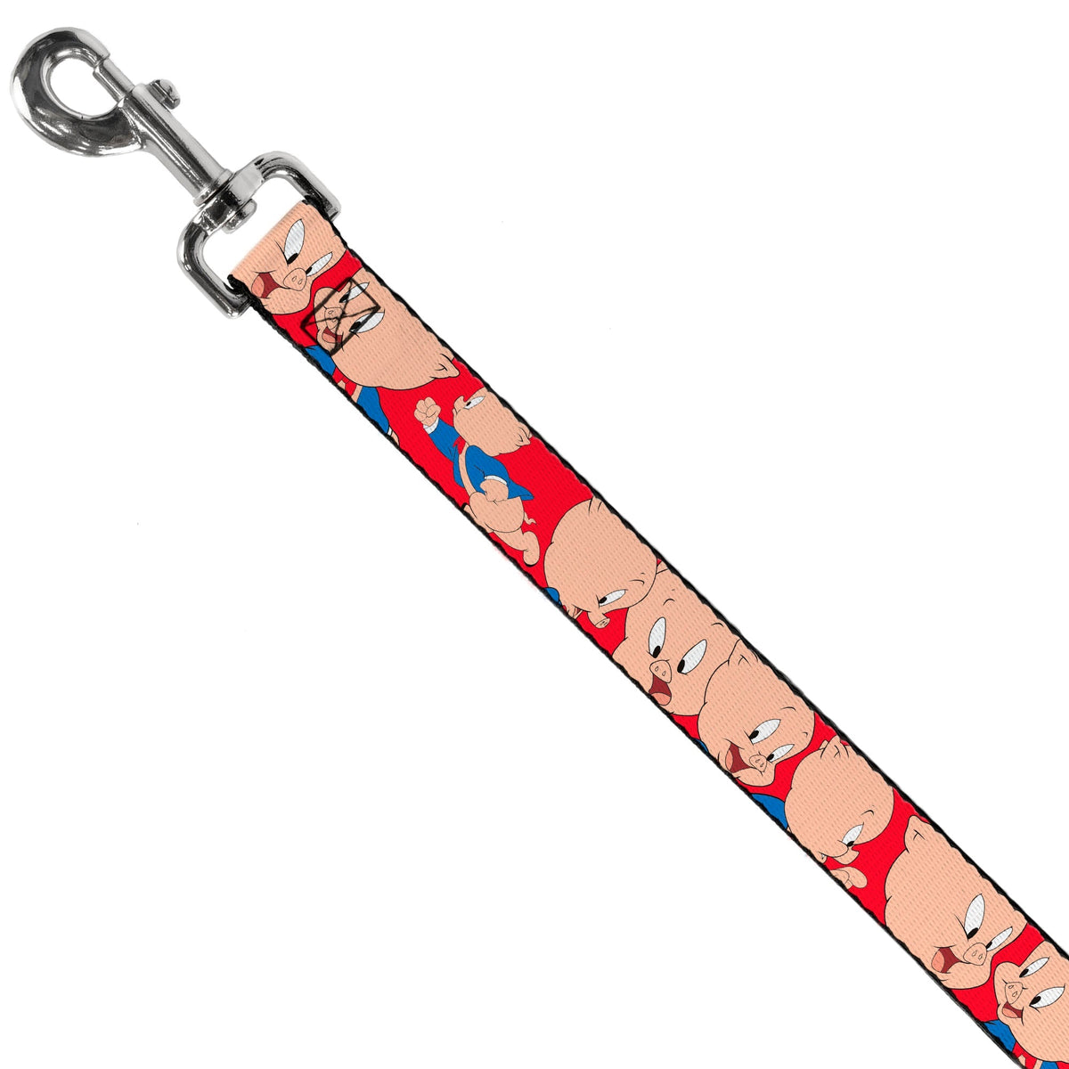 Dog Leash - Porky Pig Expressions Red 