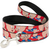 Buckle-Down Looney Tunes Porky Pig Expressions Dog Leash
