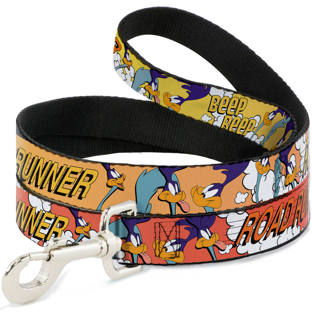 Dog Leash - ROAD RUNNER w/Road Runner Poses Orange - HT Animal Supply