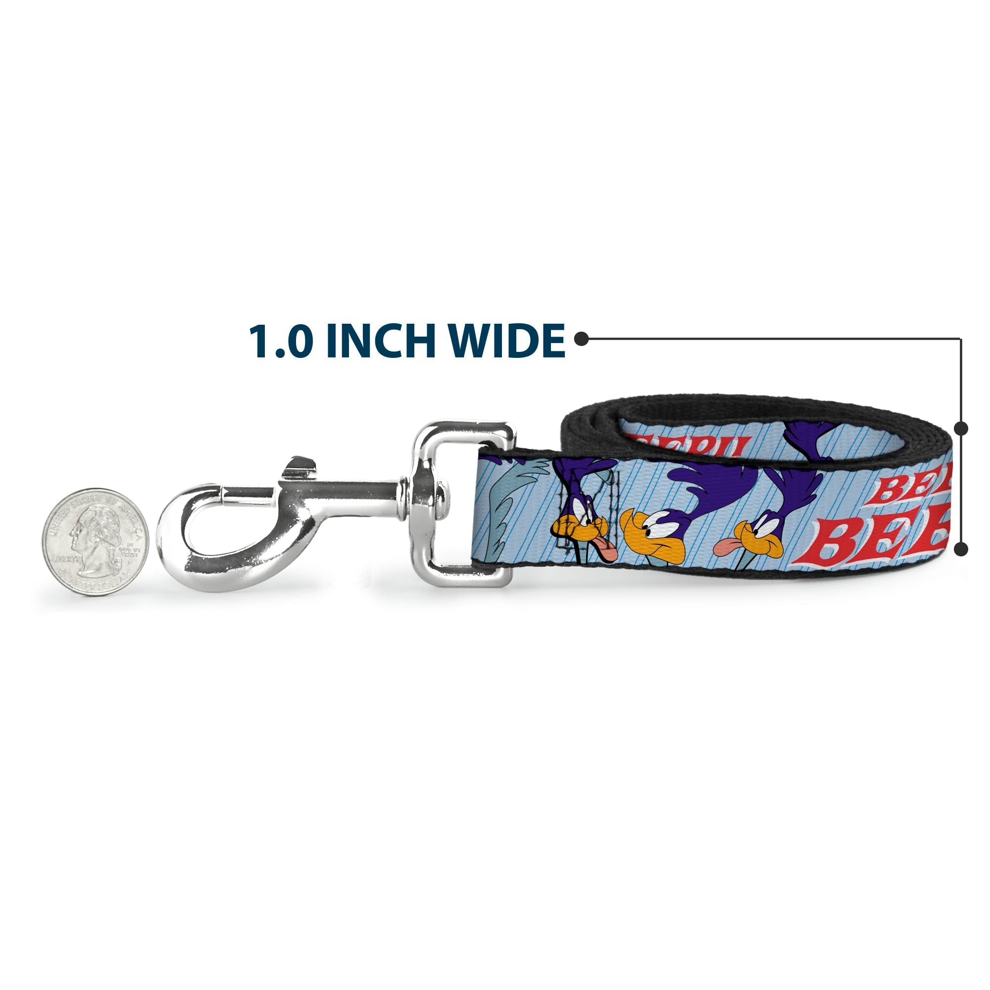 Dog Leash - MEEP MEEP!! w/Road Runner Poses Baby Blue
