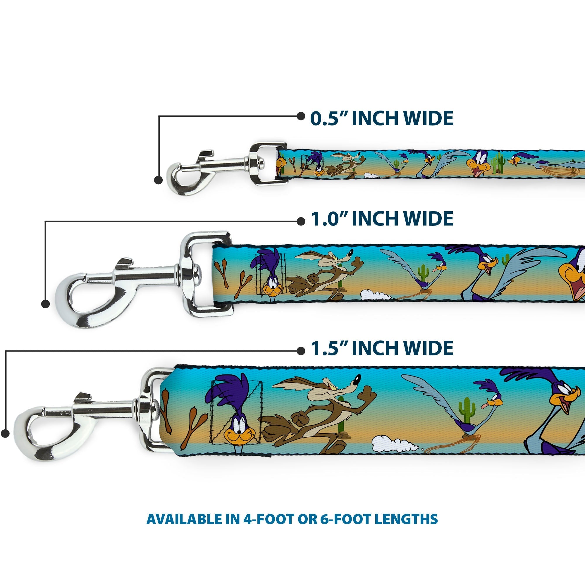 Dog Leash - Road Runner/Wile E. Coyote Scene1 Brown Fade