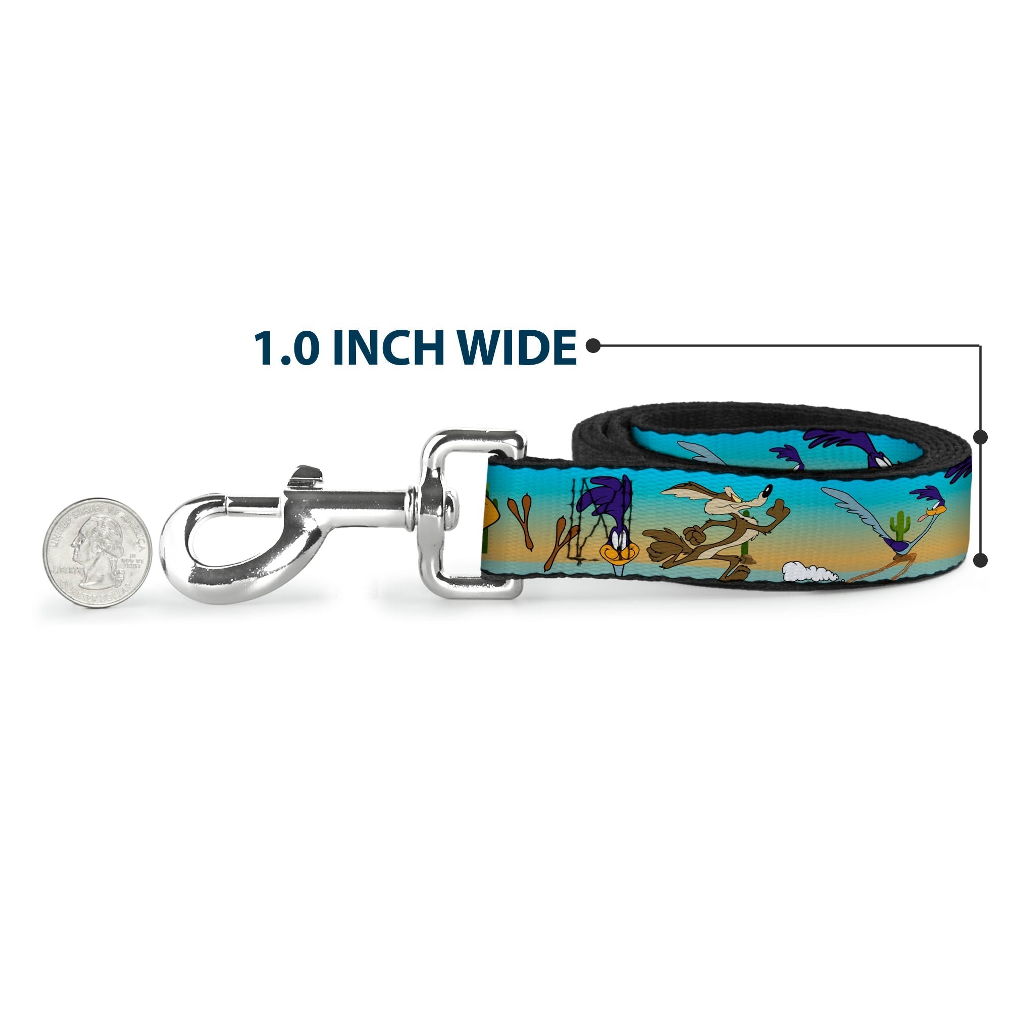 Dog Leash - Road Runner/Wile E. Coyote Scene1 Brown Fade