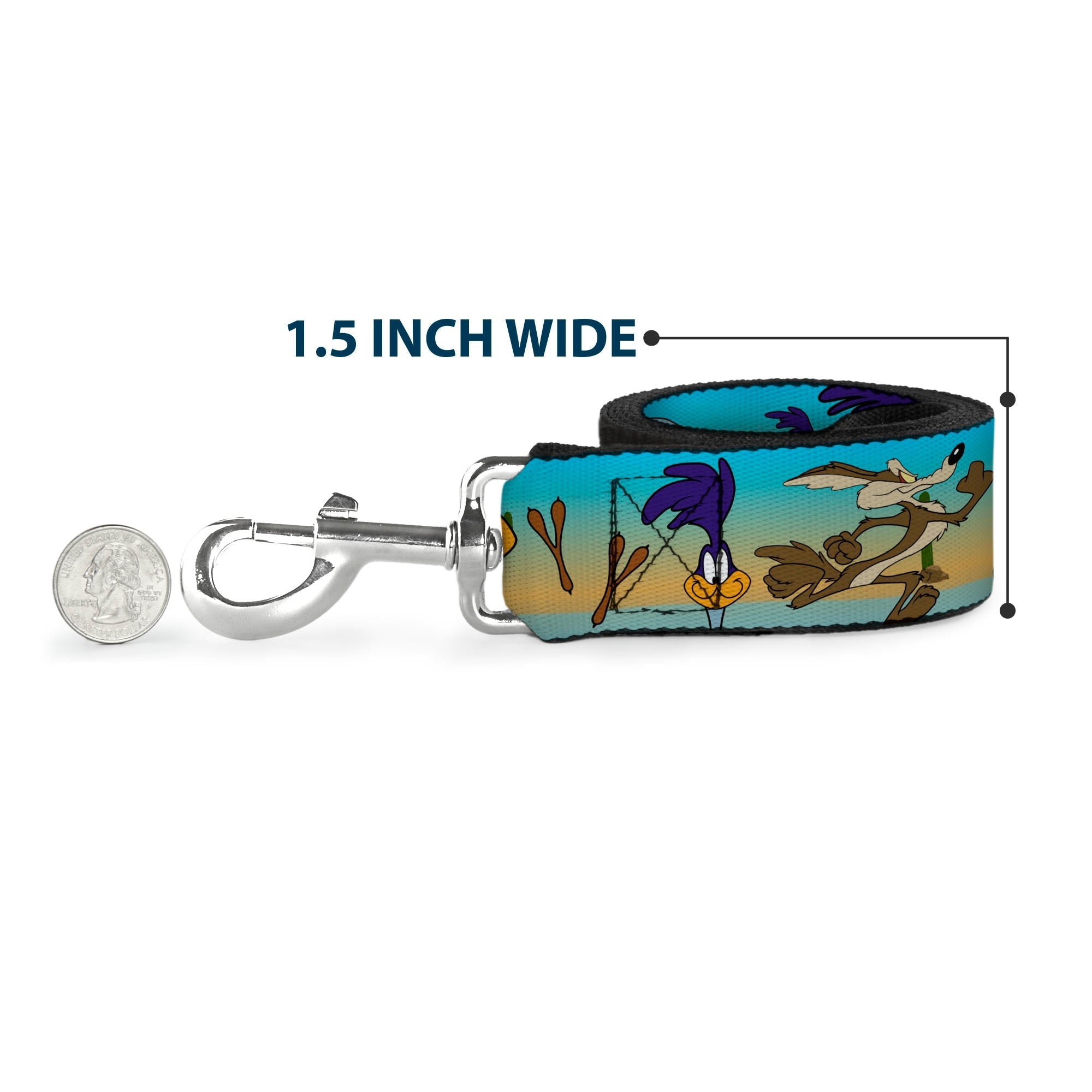 Dog Leash - Road Runner/Wile E. Coyote Scene1 Brown Fade