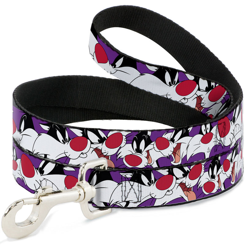 Dog Leash - Sylvester the Cat Expressions Purple 