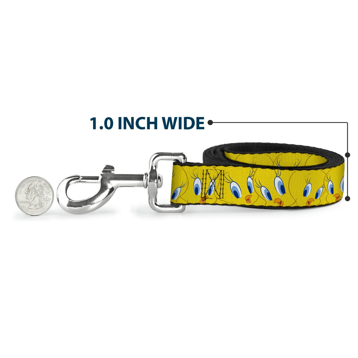 Dog Leash - Tweety Bird Expressions Yellow 