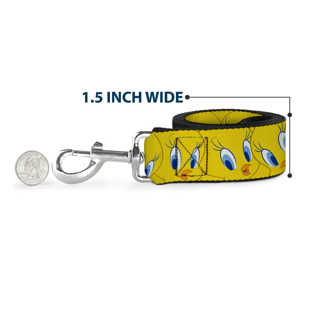 Dog Leash - Tweety Bird Expressions Yellow 