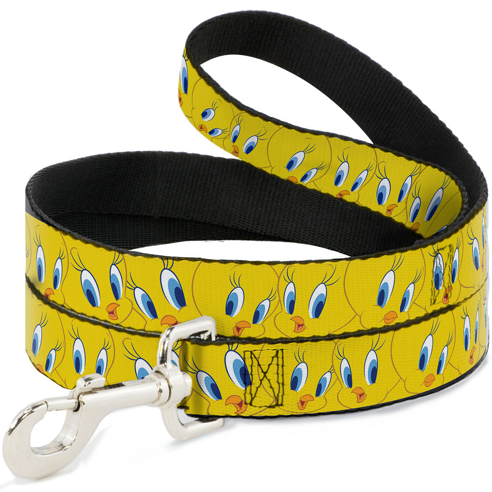 Dog Leash - Tweety Bird Expressions Yellow 