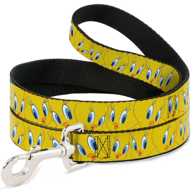 Dog Leash - Tweety Bird Expressions Yellow 