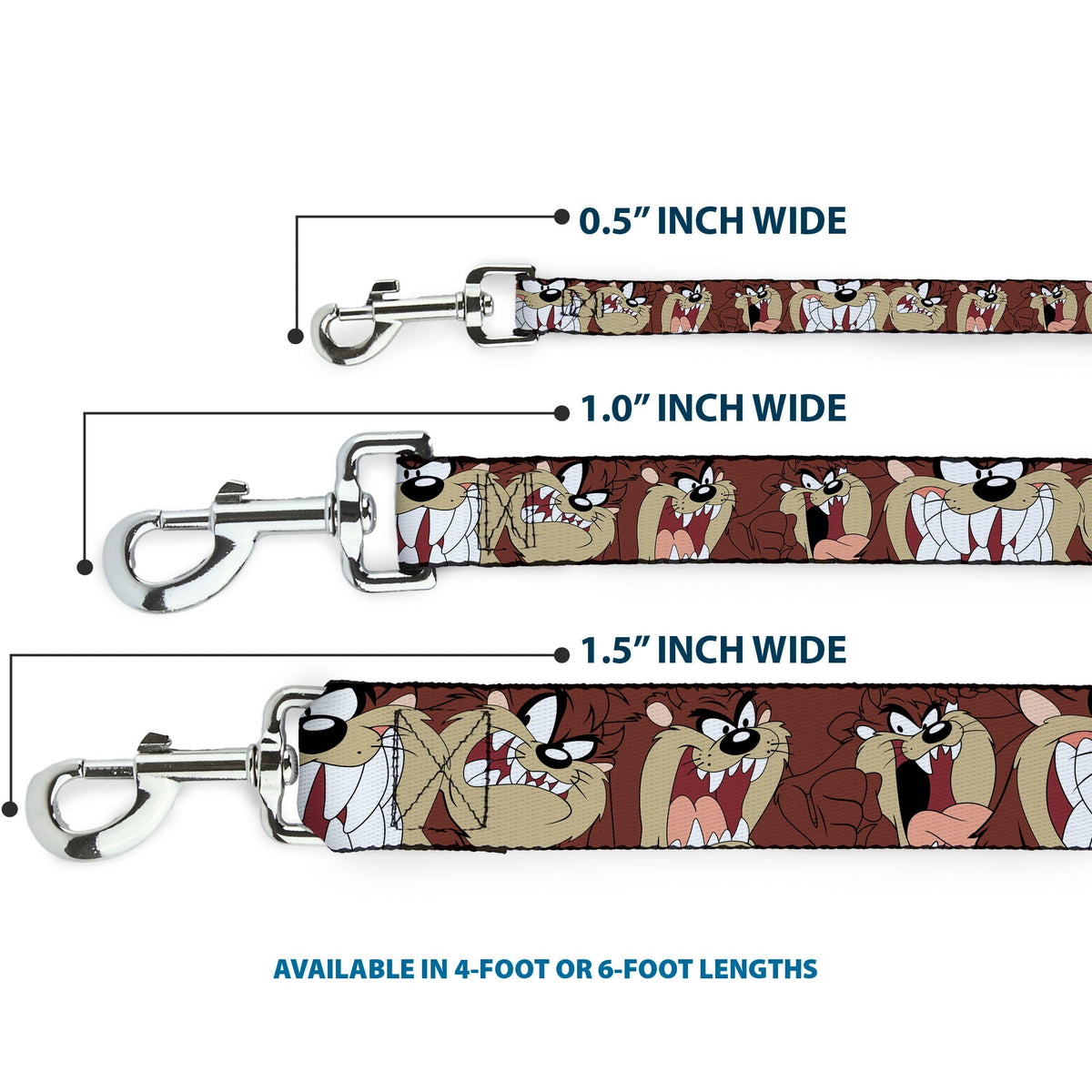 Dog Leash - Tasmanian Devil Expressions Brown 
