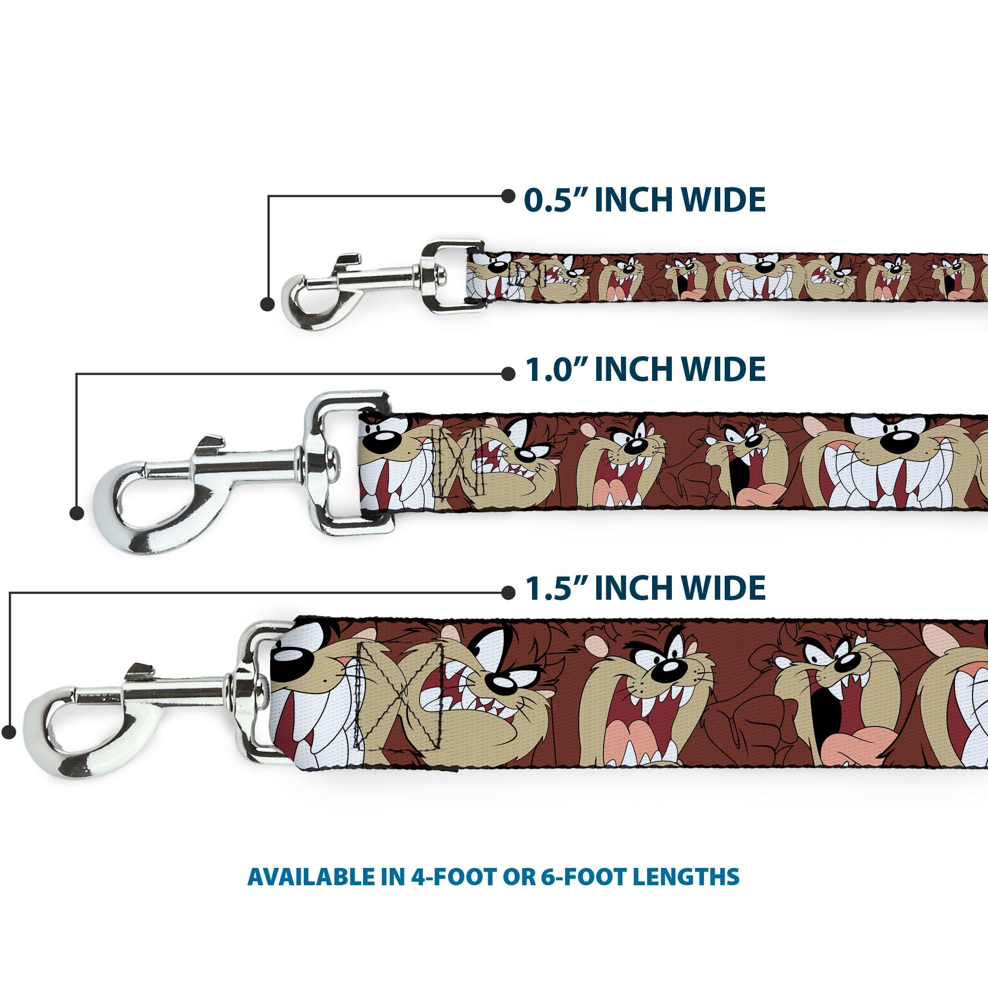 Dog Leash - Tasmanian Devil Expressions Brown 