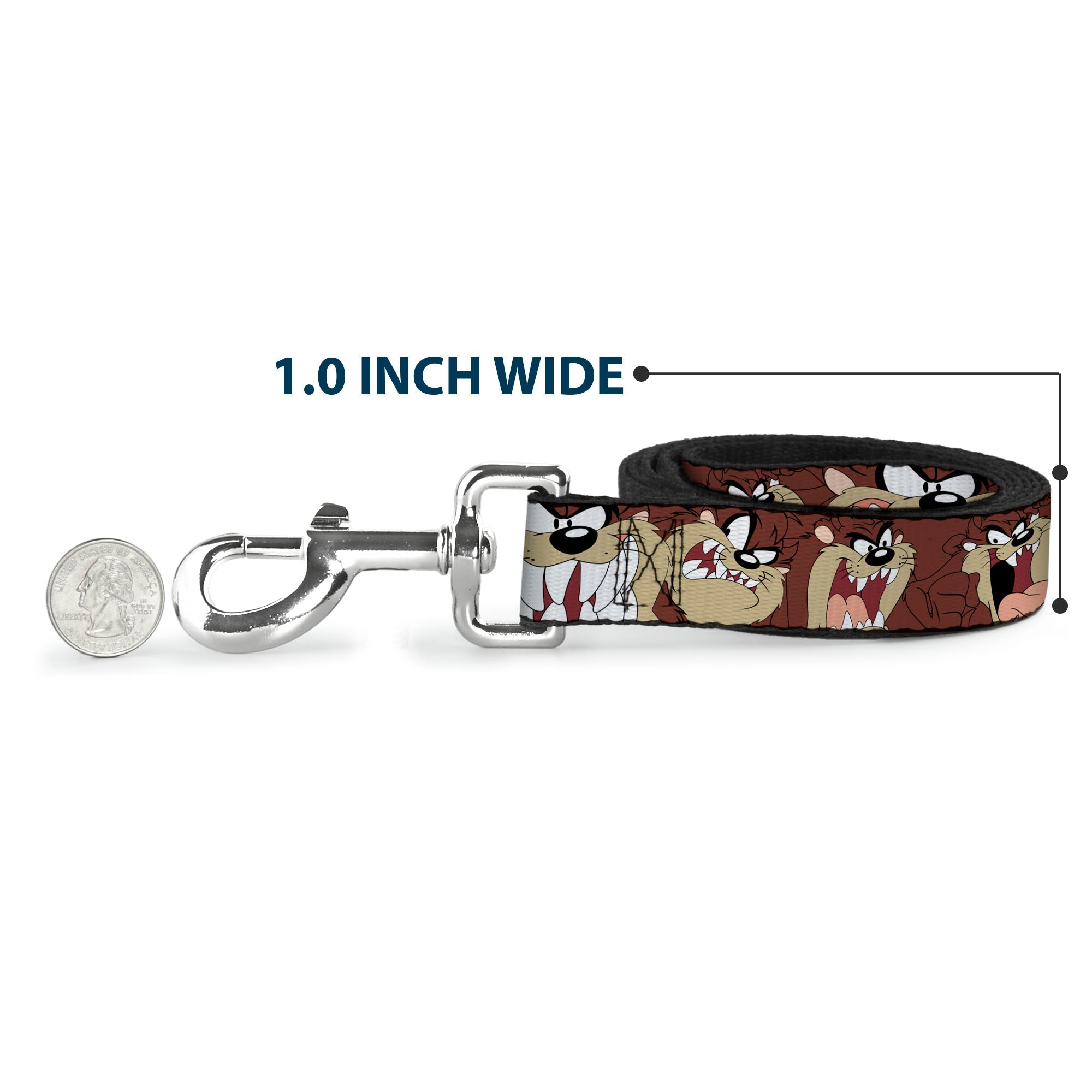 Dog Leash - Tasmanian Devil Expressions Brown 
