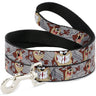 Dog Leash - Tasmanian Devil Expressions Gray Swirl
