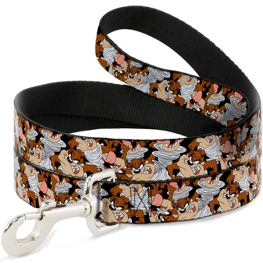 Dog Leash - Tasmanian Devil Vortex Poses Stacked Black