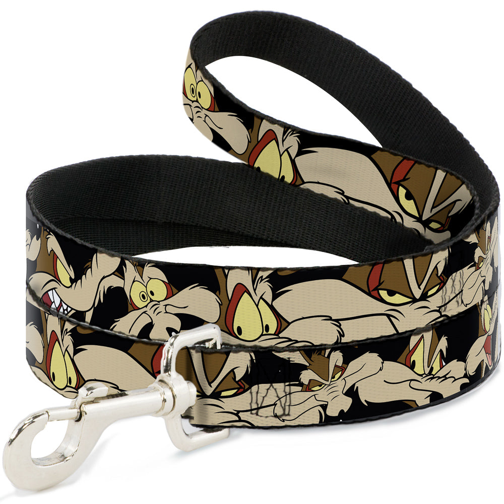 Dog Leash - Wile E. Coyote Expressions Black 