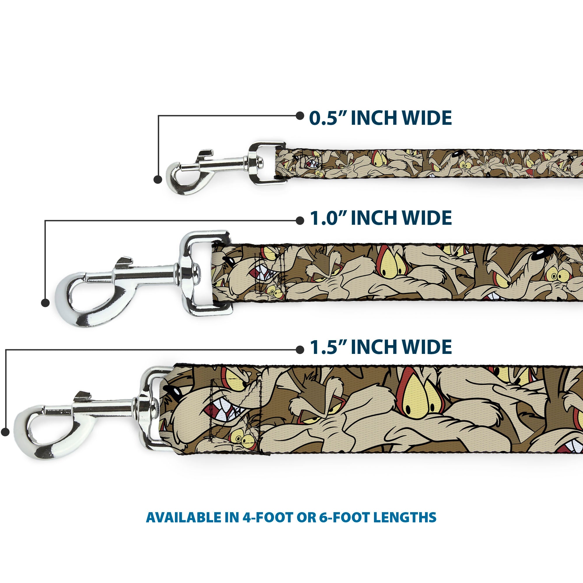 Dog Leash - Wile E. Coyote Expressions Stacked