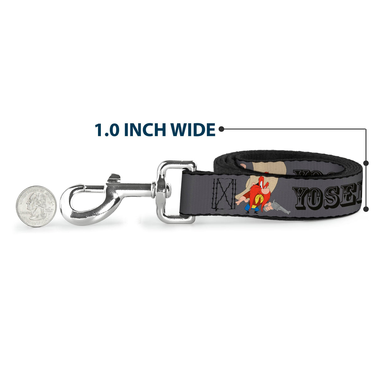 Dog Leash - YOSEMITE SAM w/Poses Gray 