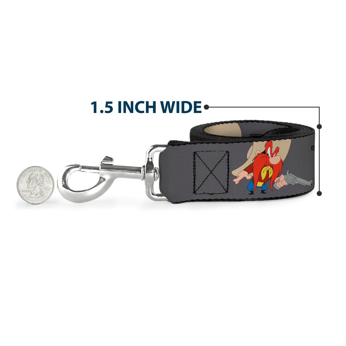Dog Leash - YOSEMITE SAM w/Poses Gray 