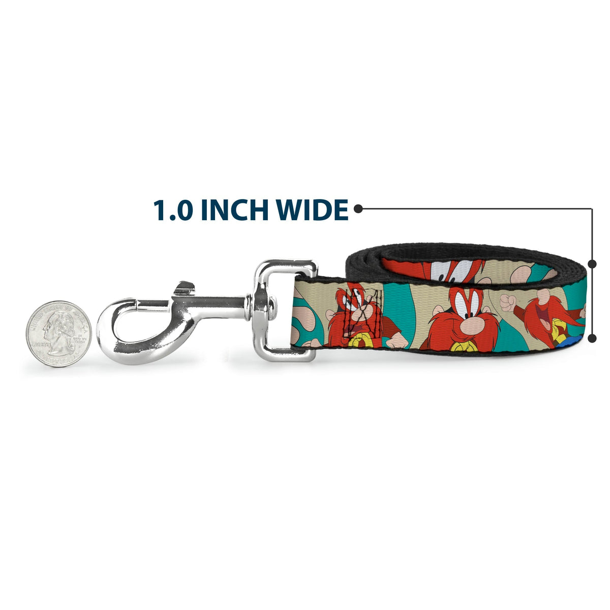 Dog Leash - Yosemite Sam Poses Turquoise 