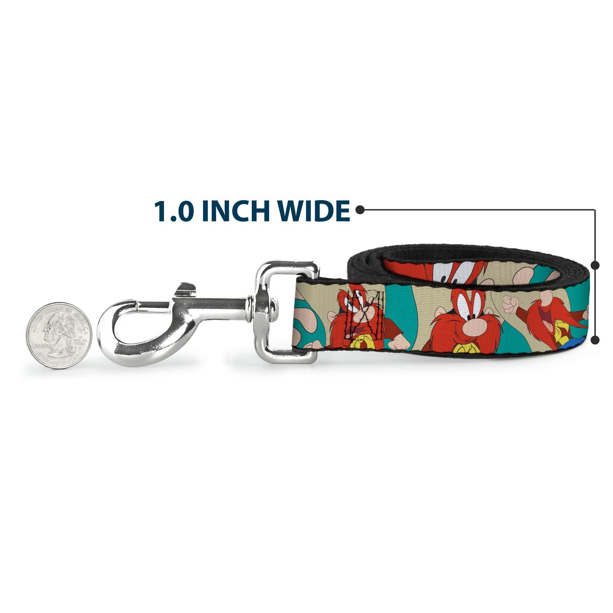 Dog Leash - Yosemite Sam Poses Turquoise 