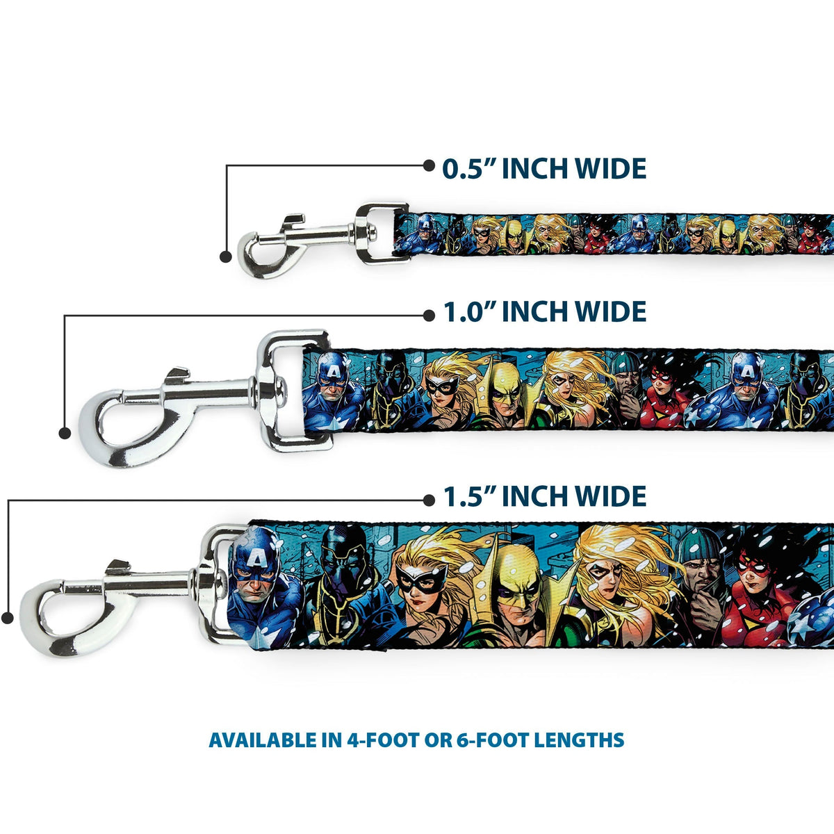 Dog Leash - New Avengers Group Snow Storm Pose 