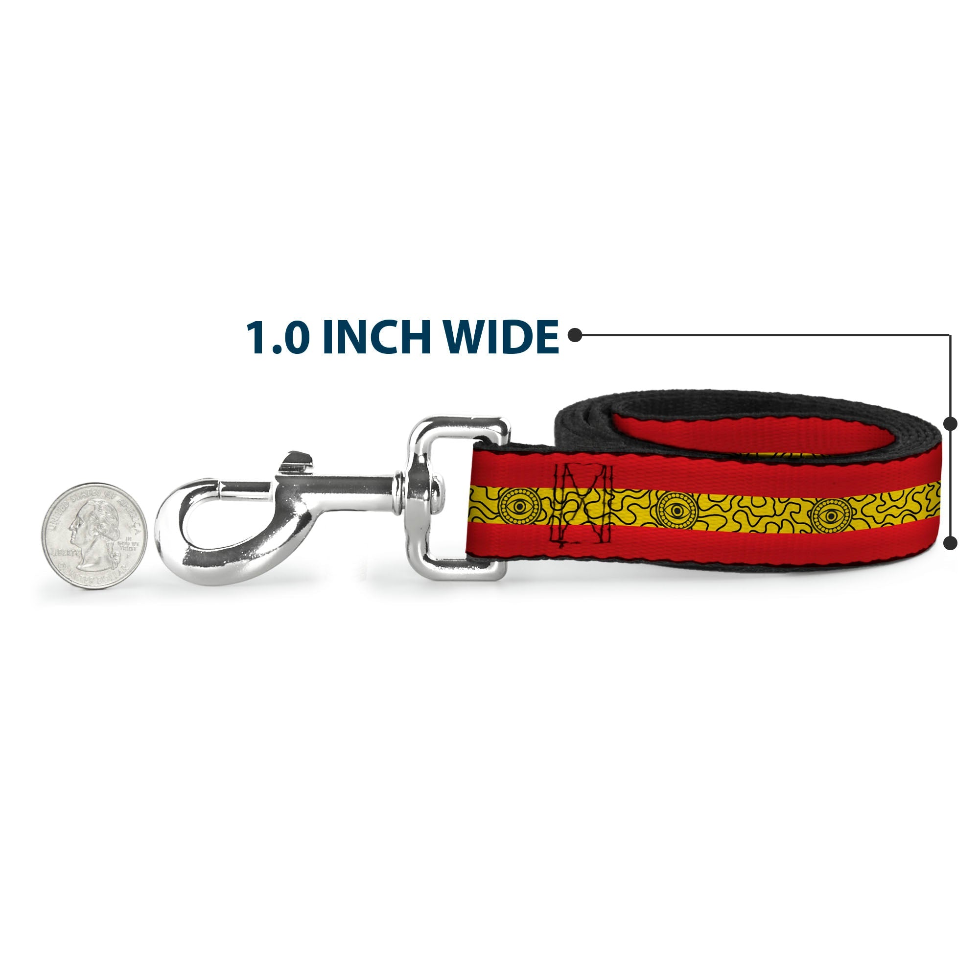 Dog Leash - Doctor Strange Eye of Agamotto Stripe Red/Gold/Black - HT Animal Supply