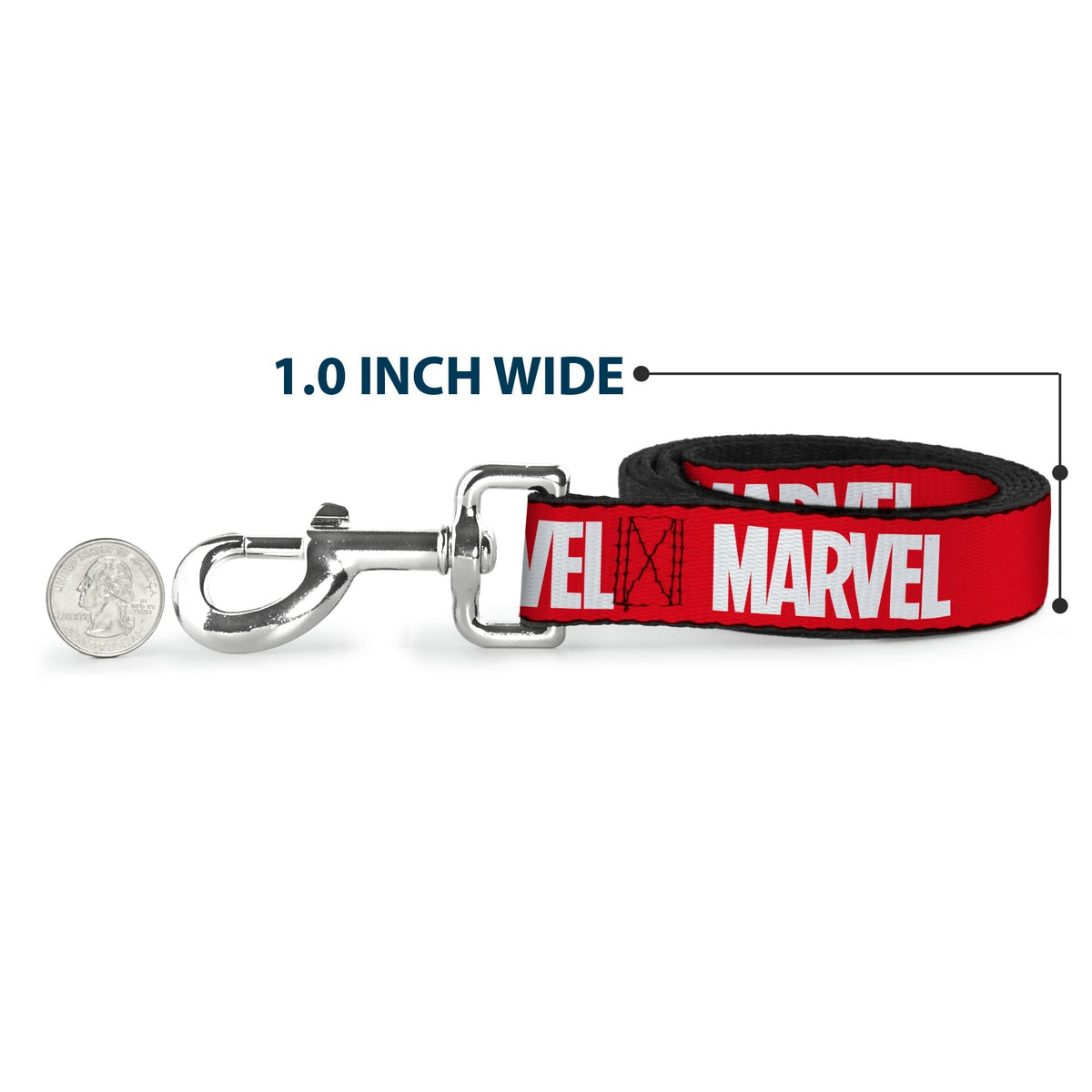 Dog Leash - MARVEL Red Brick Logo Red/White 