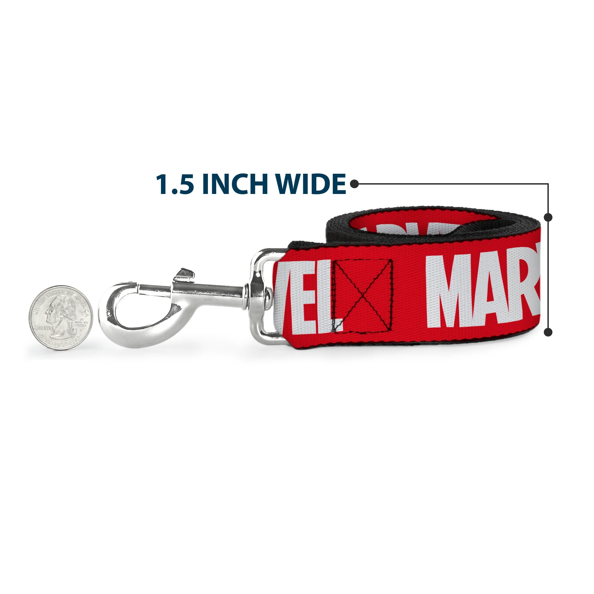 Dog Leash - MARVEL Red Brick Logo Red/White