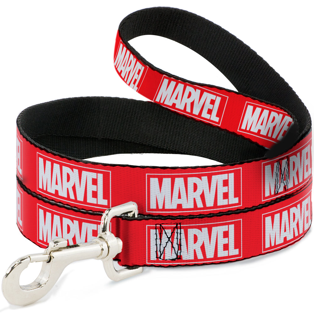Dog Leash - MARVEL Red Brick Logo Red/White 