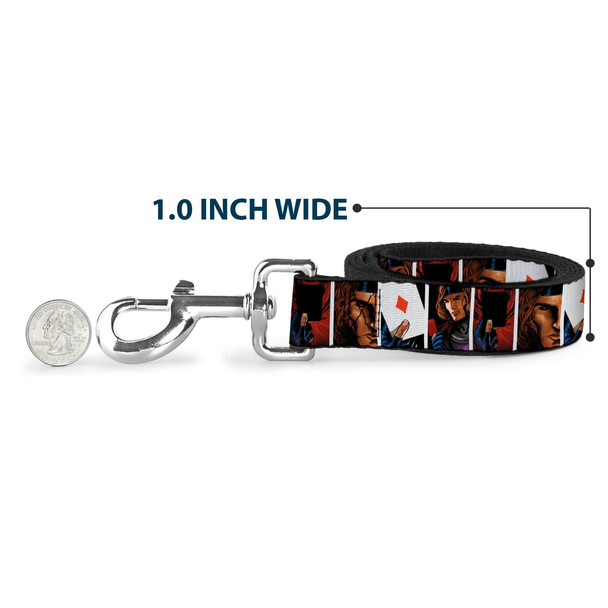 Dog Leash - X-Men Gambit Cards 4-Pose Blocks - HT Animal Supply