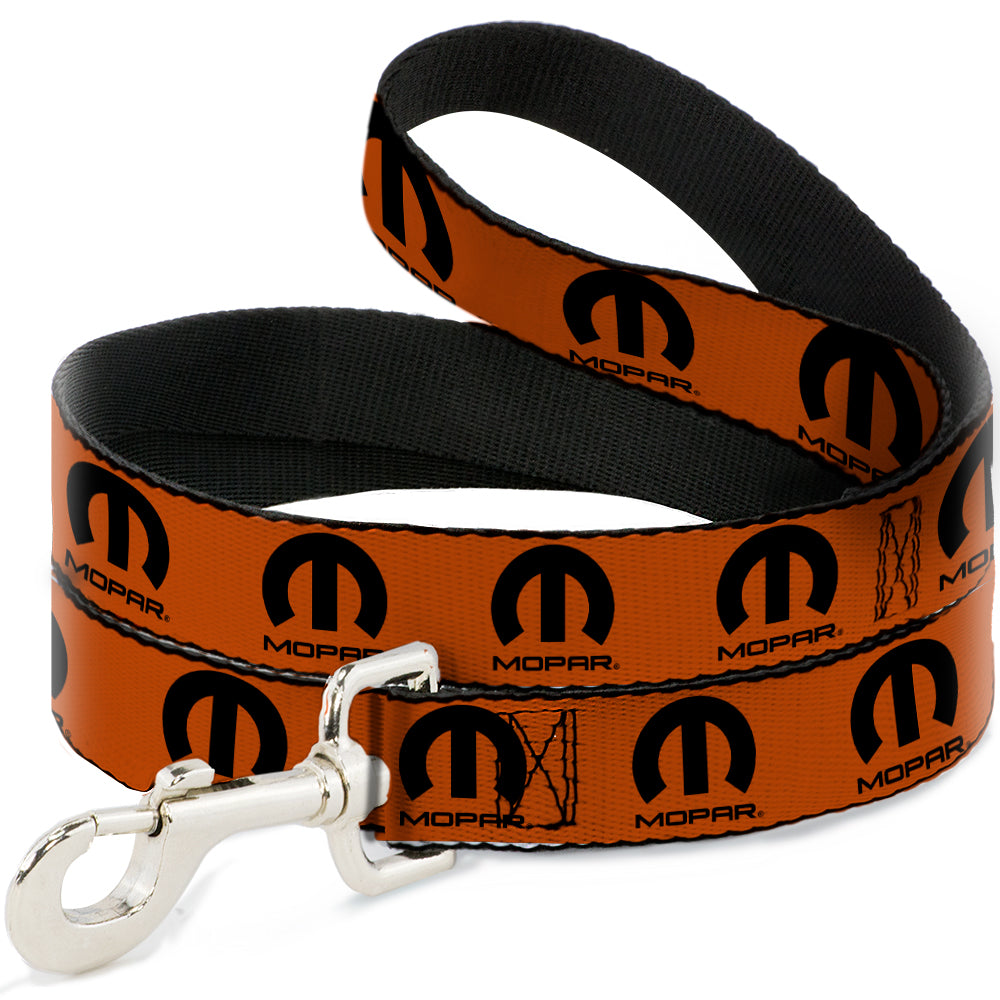 Dog Leash - MOPAR Logo Repeat Orange/Black - HT Animal Supply