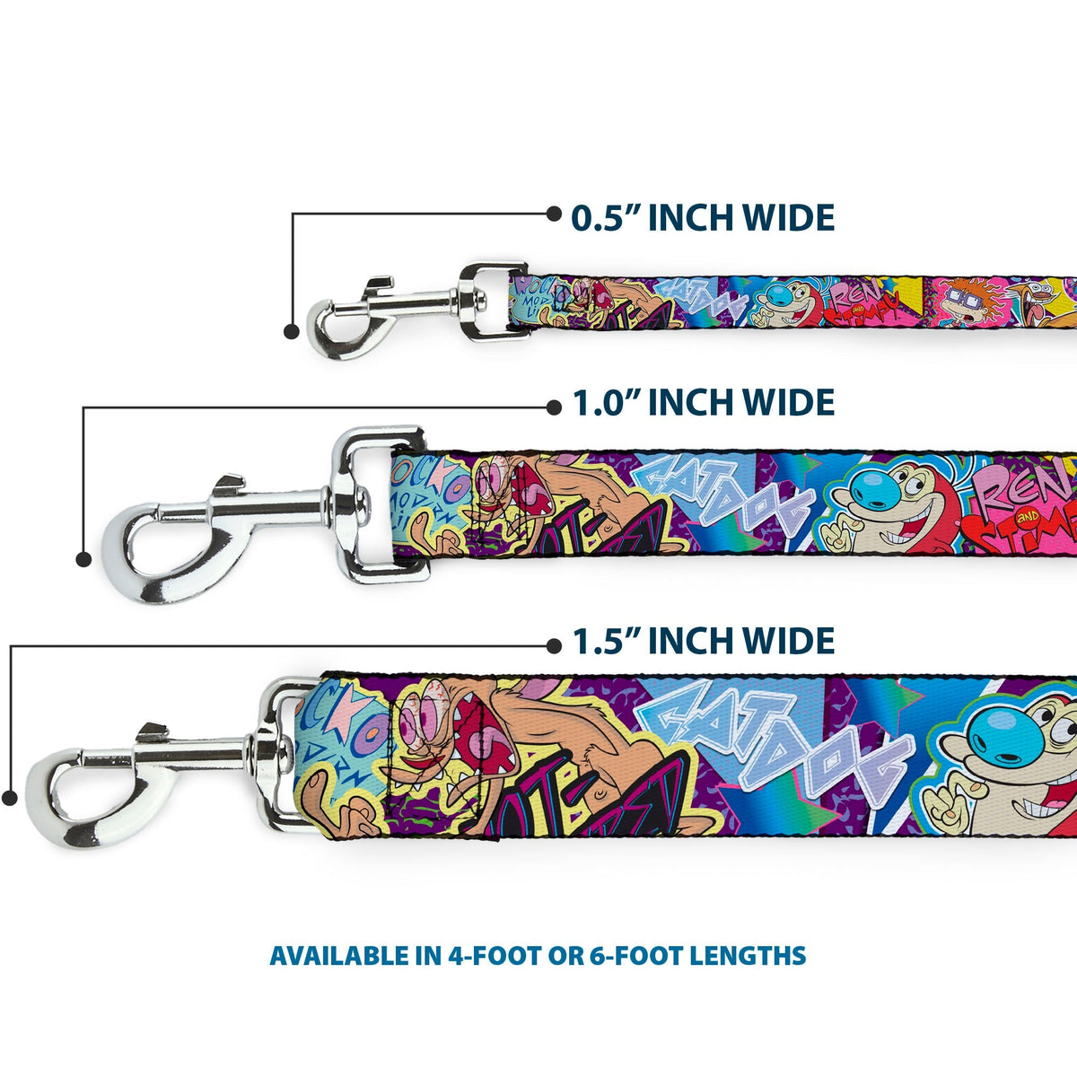 Dog Leash - Nick 90s Rewind 7-Character/4-Logo Collage 