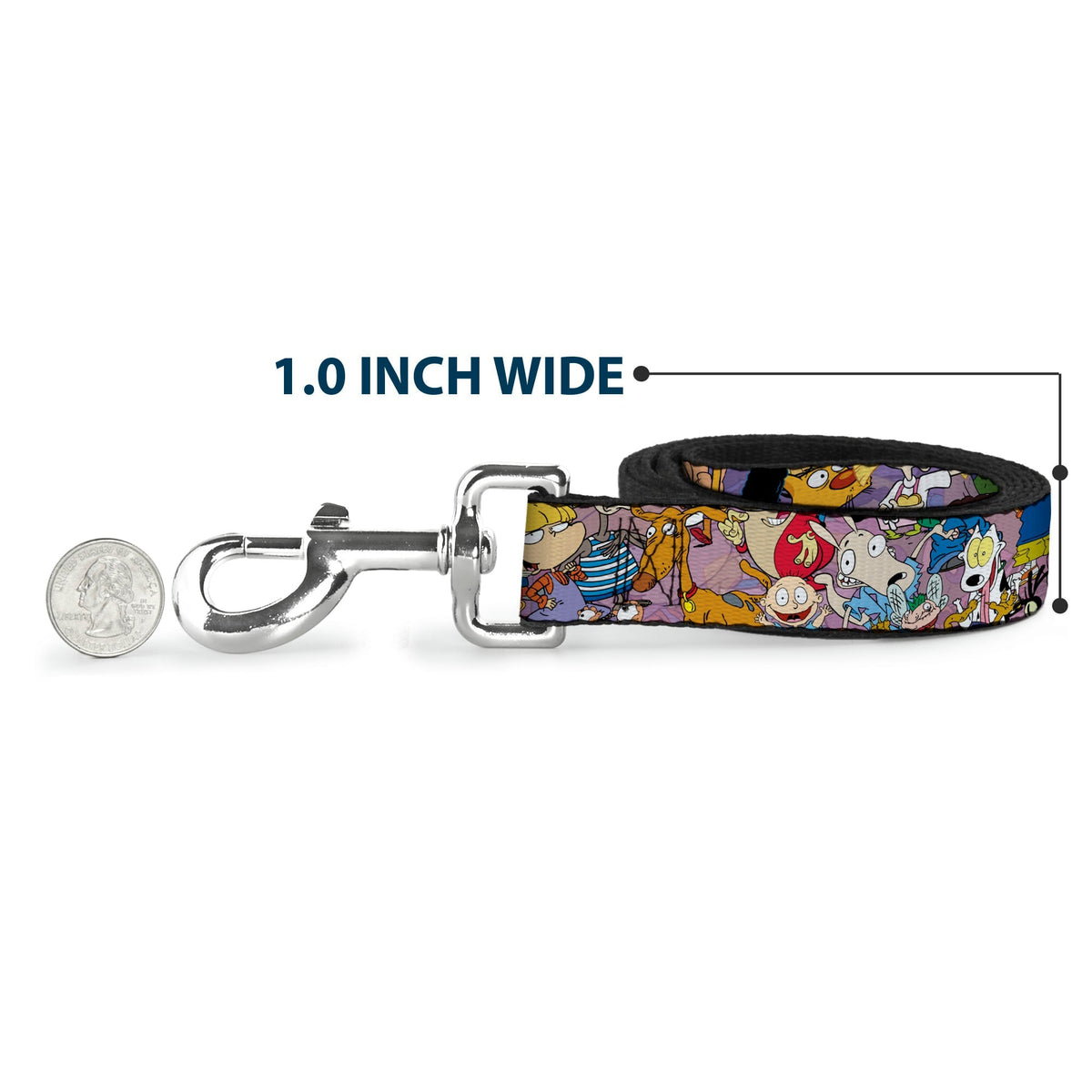 Dog Leash - Nick 90s Rewind Character Mash Up Collage2 Pinks 