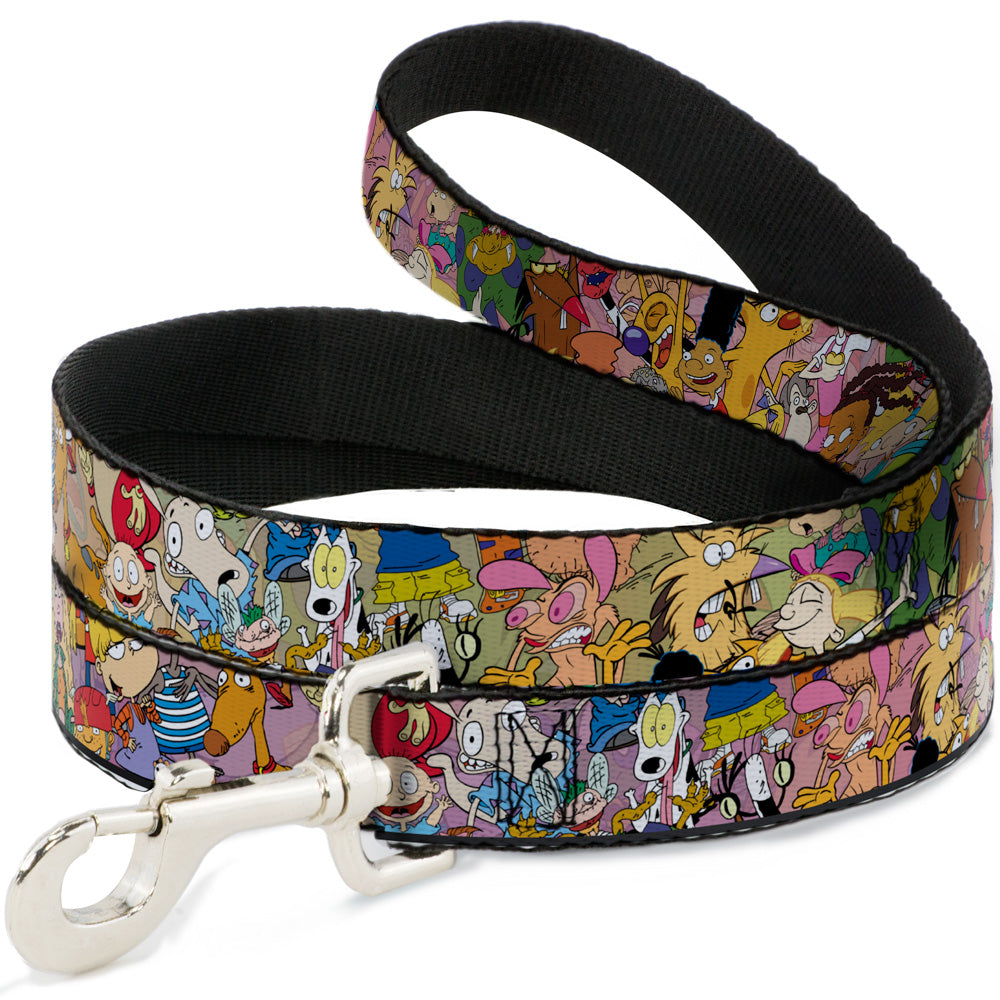 Dog Leash - Nick 90s Rewind Character Mash Up Collage2 Pinks 