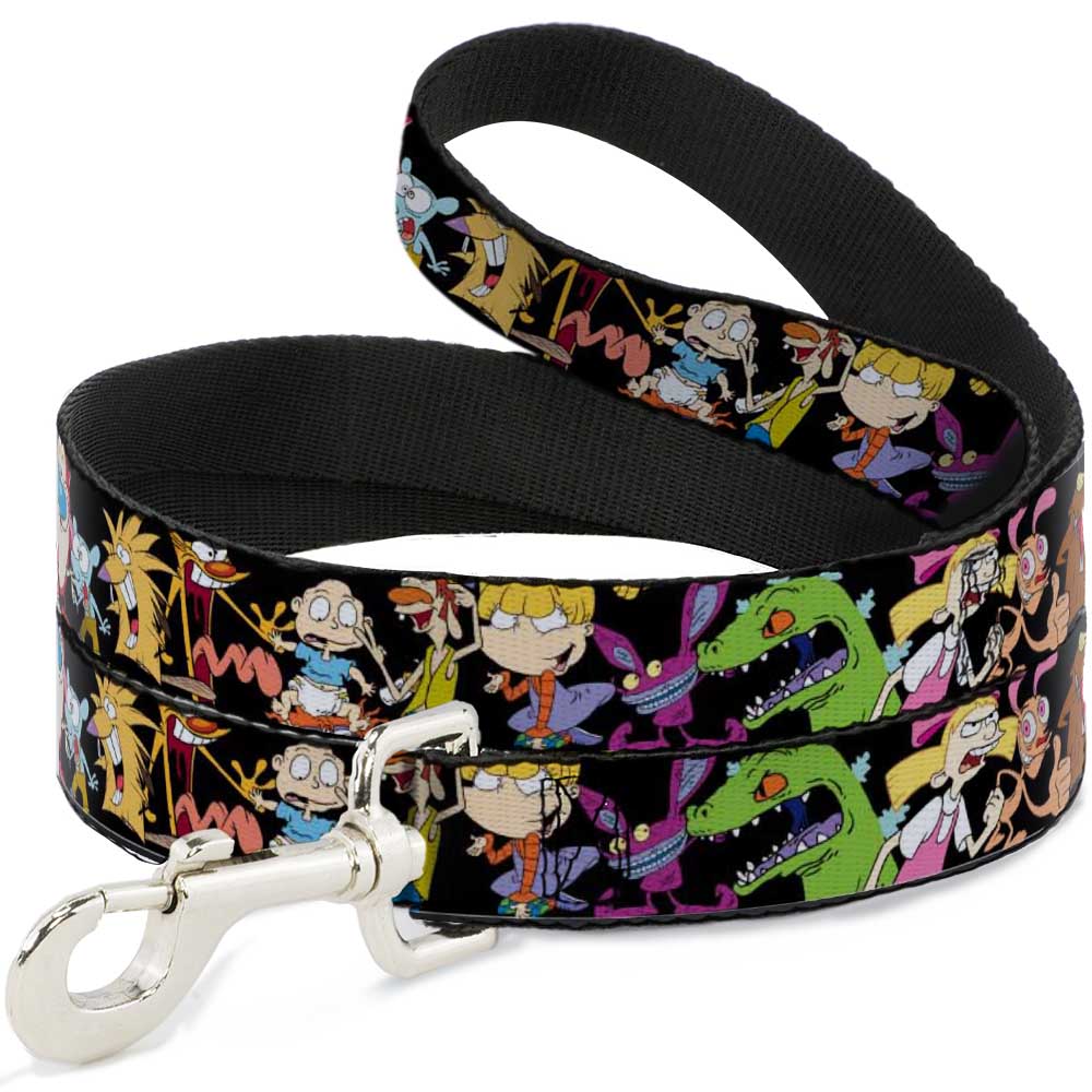 Dog Leash - Nick 90s 13-Character Poses Black - HT Animal Supply