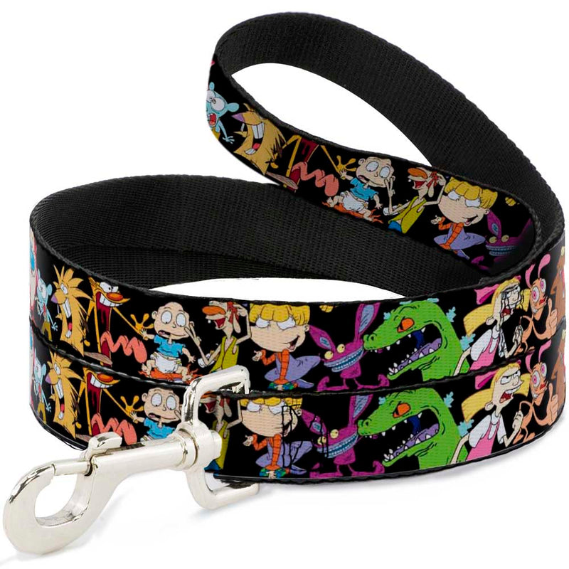 Dog Leash - Nick 90s 13-Character Poses Black - HT Animal Supply