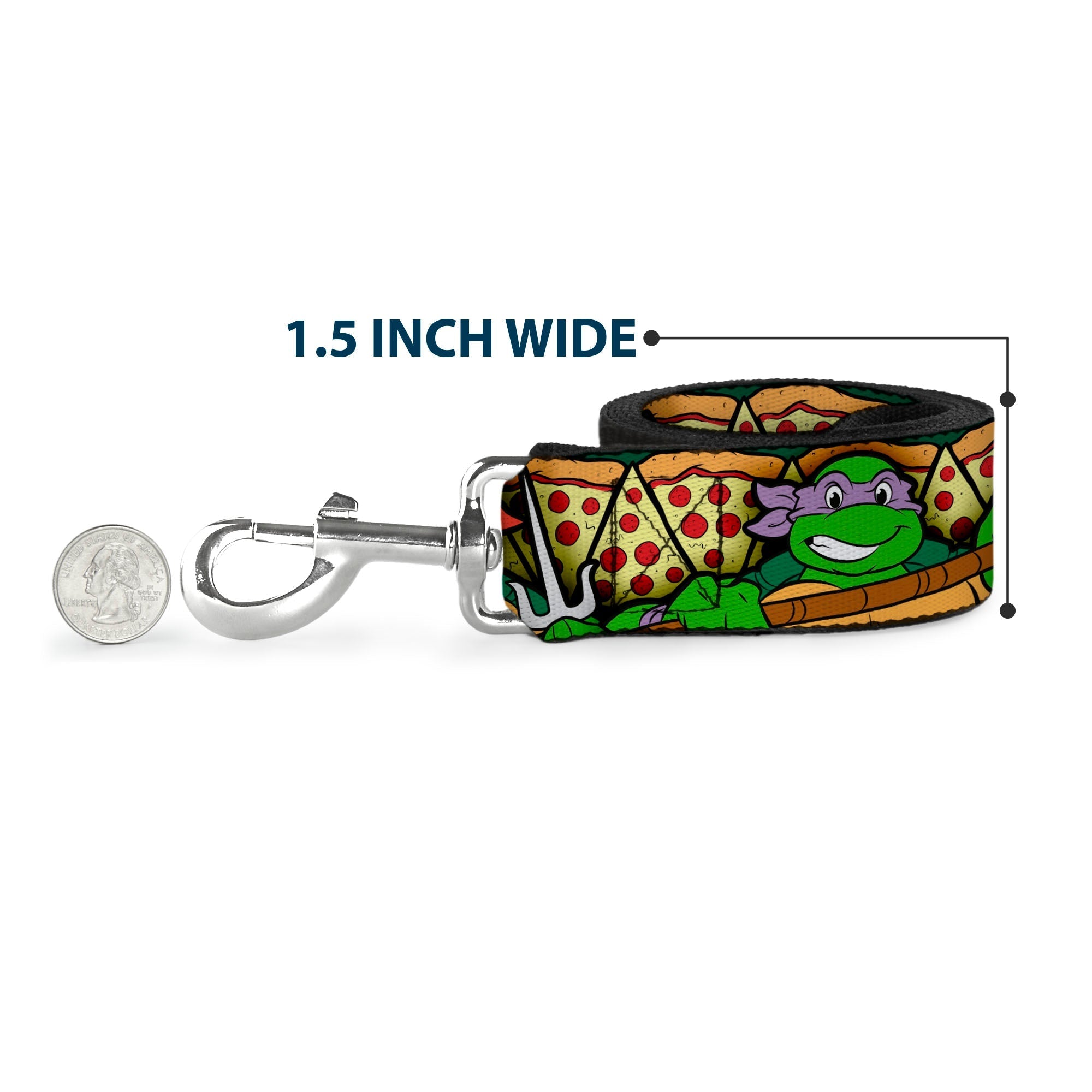 Dog Leash - Classic Teenage Mutant Ninja Turtles Turtle Poses/Pizza Slices 